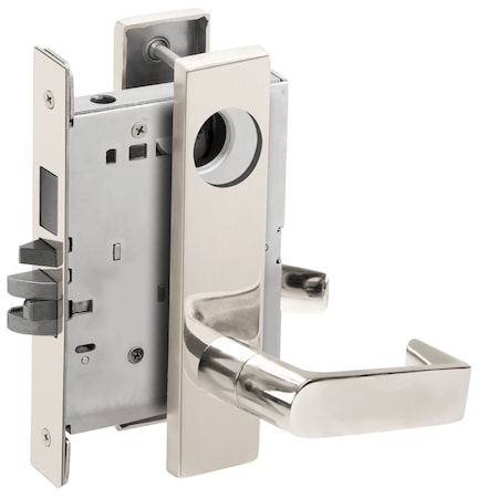 Schlage Entrance Mortise Lock with Deadbolt, 06L Design, Less Cylinder, Bright Chrome L9453L 06L 625